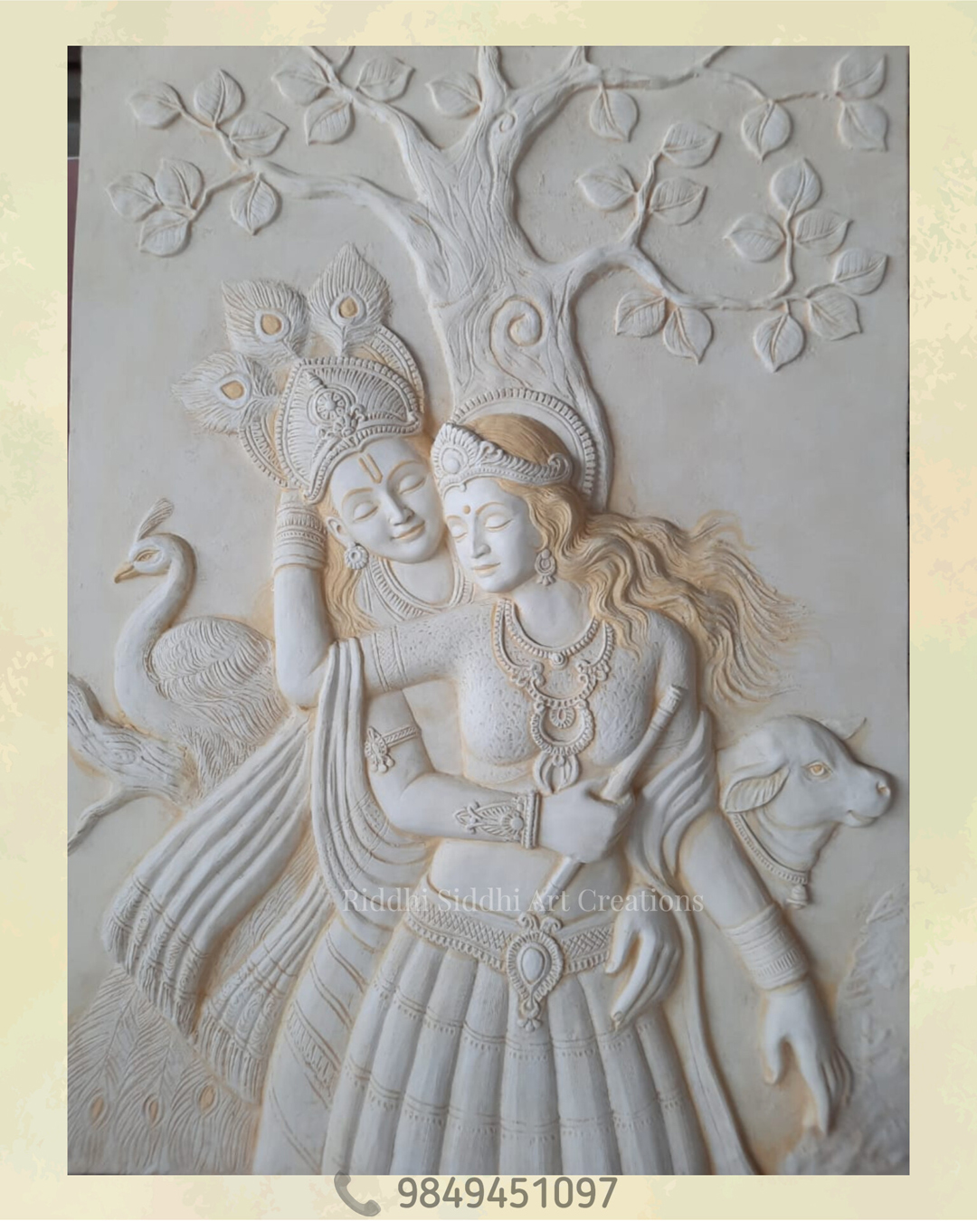 Riddhi Siddhi Art Creations - Dynamic Dancing Pose Radha Krishna Mural